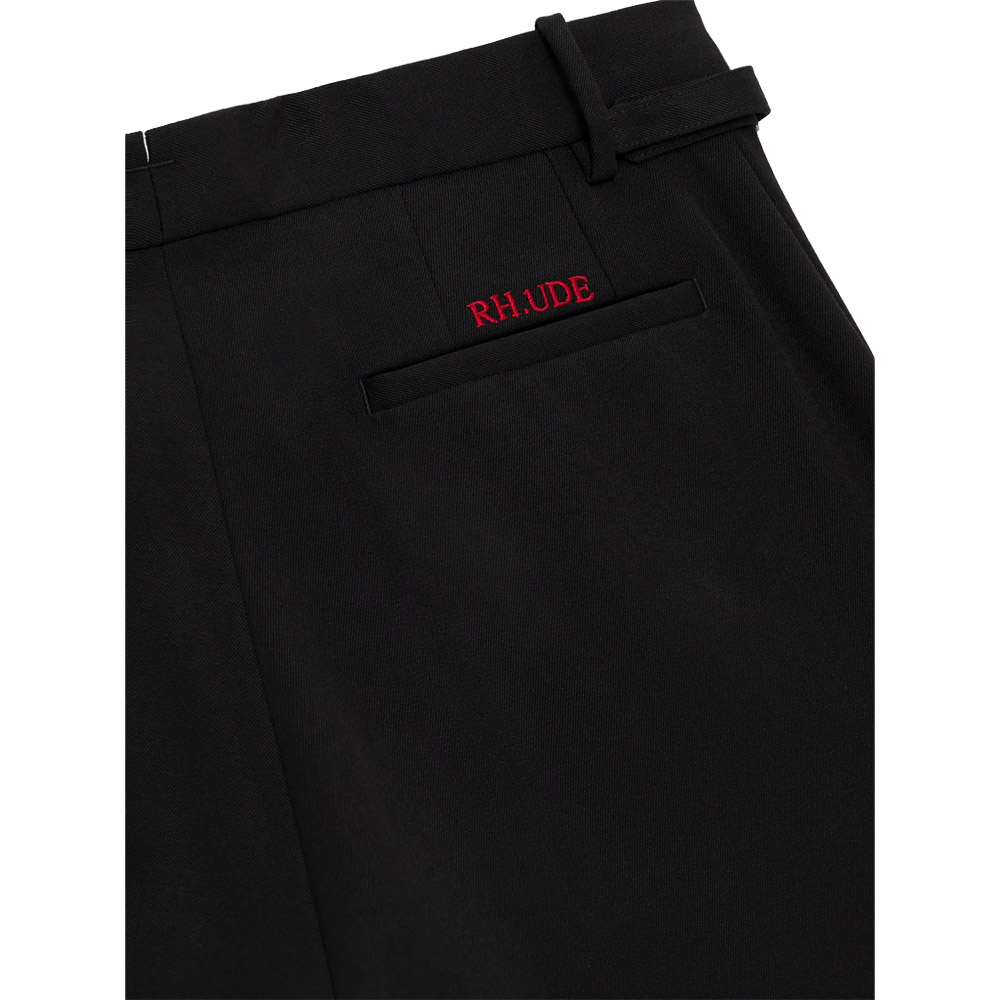 RHUDE Pantalone Pants Provence Tailored Straight Leg Black 