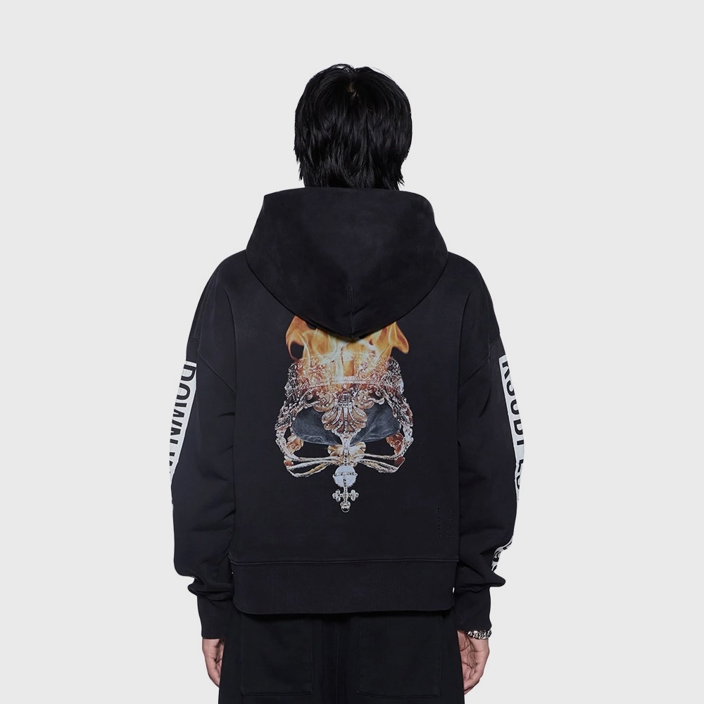 KSUBI Felpa Zip Hoodie Kings Halen Black Fade 