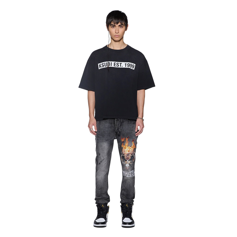 KSUBI Maglietta Maniche Corte Tee Kings Halen Black Fade