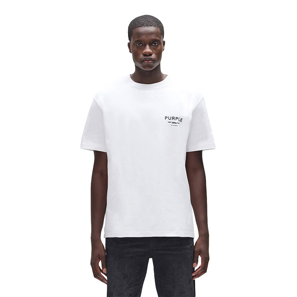 PURPLE Maglietta Maniche Corte Tee Cities White 