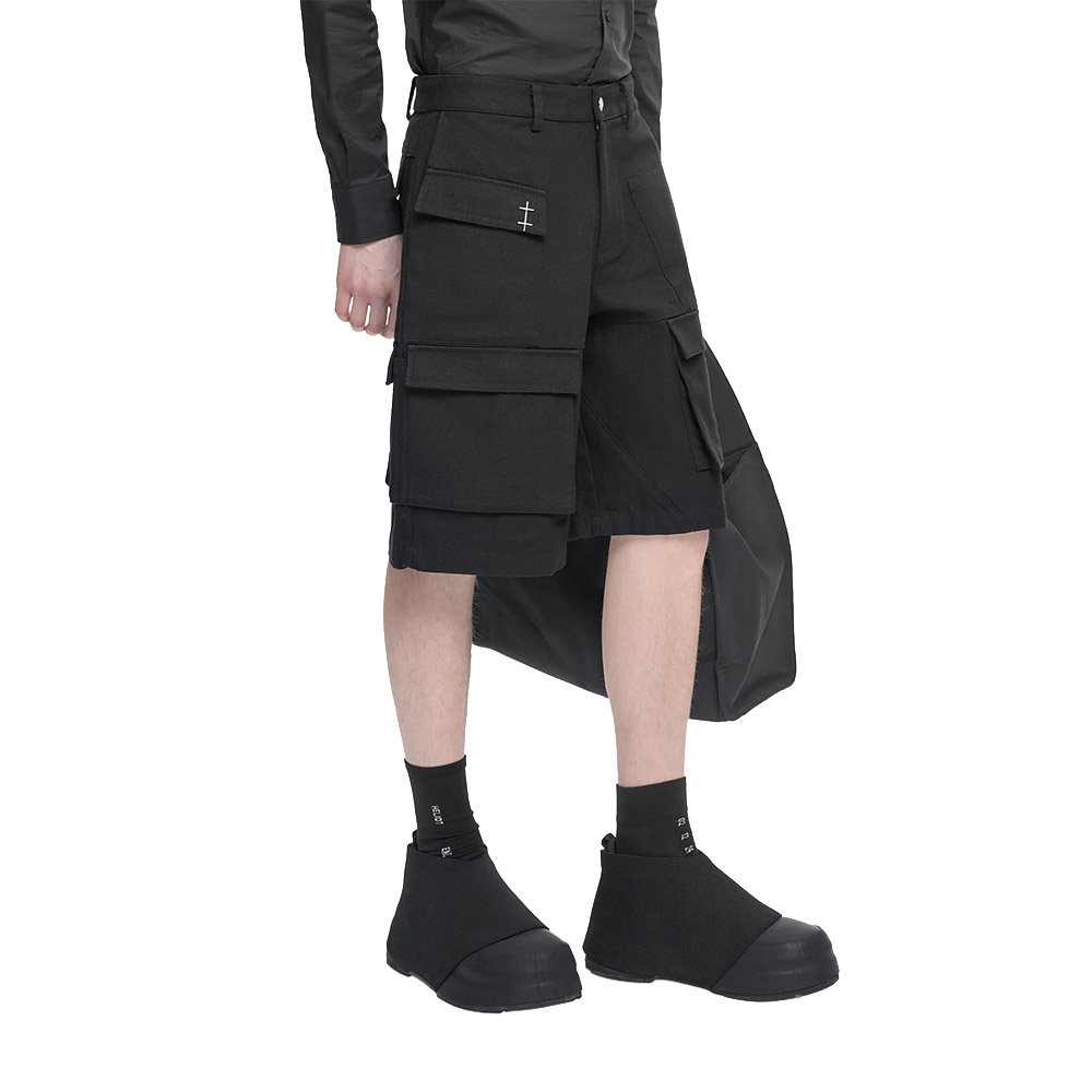 HELIOT EMIL Pantaloncini Cargo Shorts Cellulae Black 