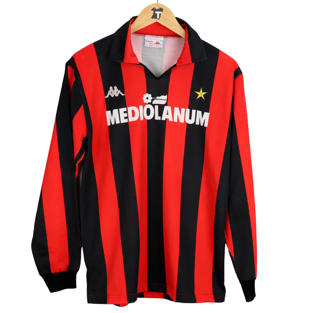 1987-88 Ac Milan Shirt Kappa Mediolanum M