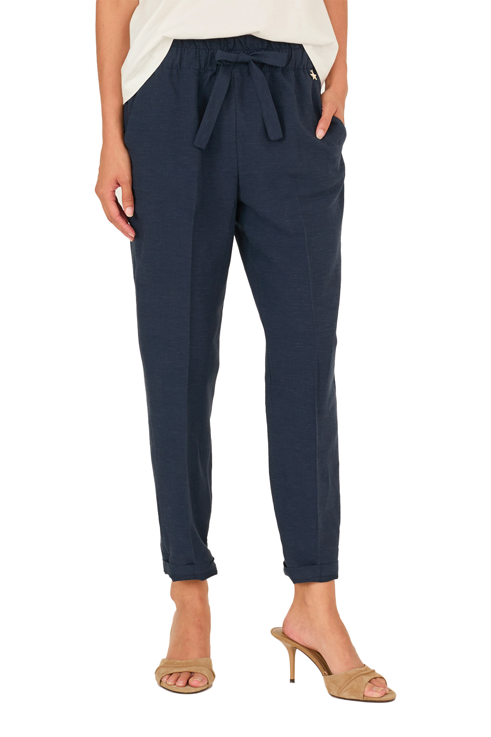 Pantalone in Lino e Viscosa