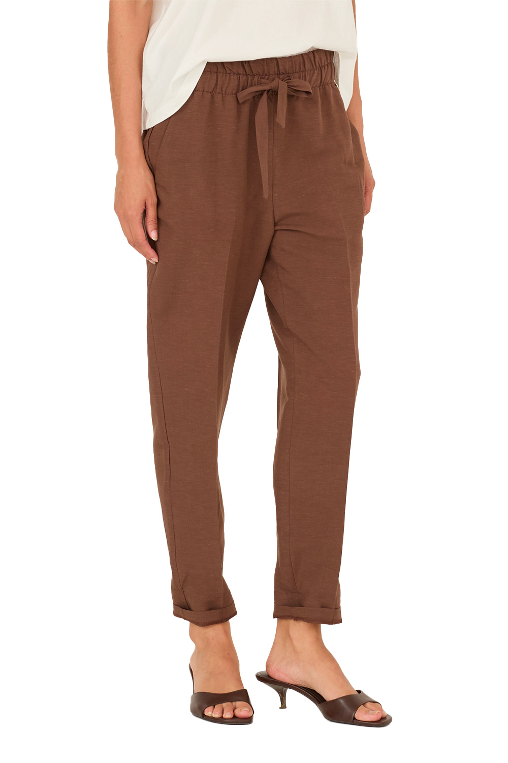 Pantalone in Lino e Viscosa