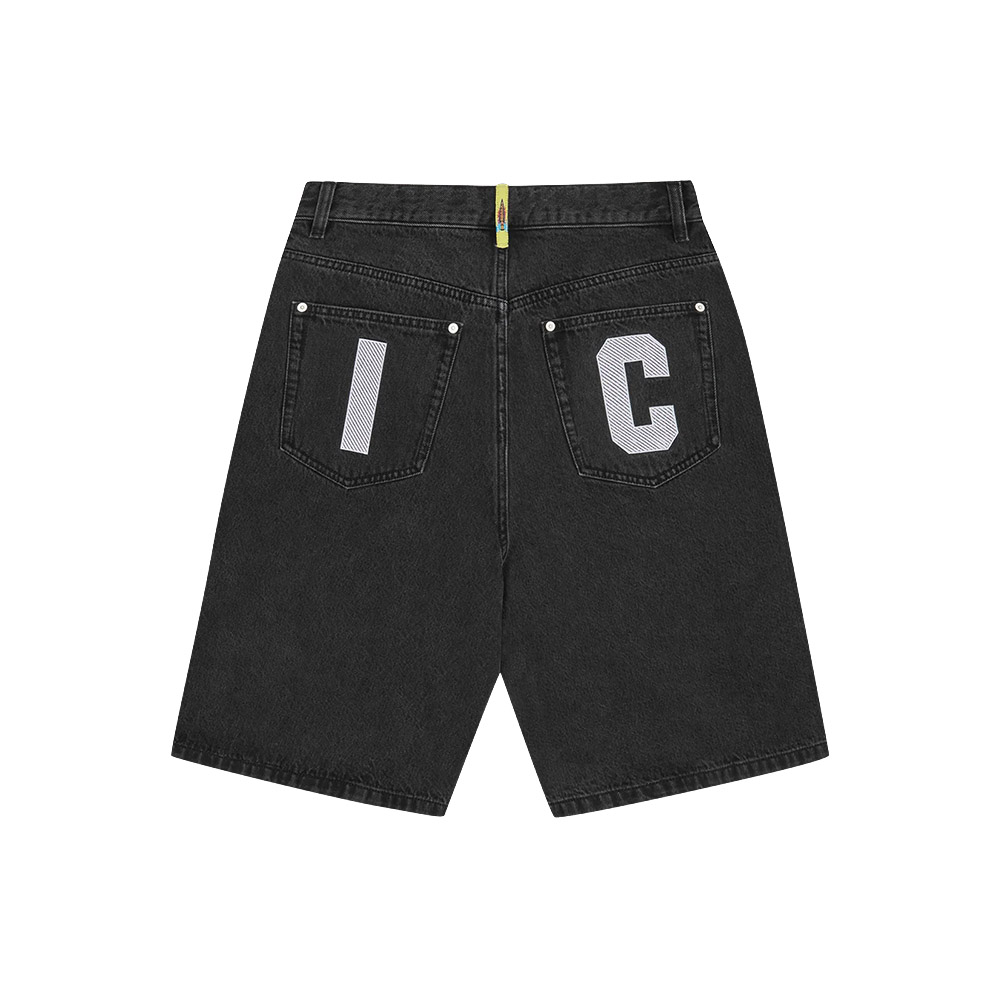 ICECREAM Pantaloncini Denim Shorts Running Dog Triple Scoop Black 