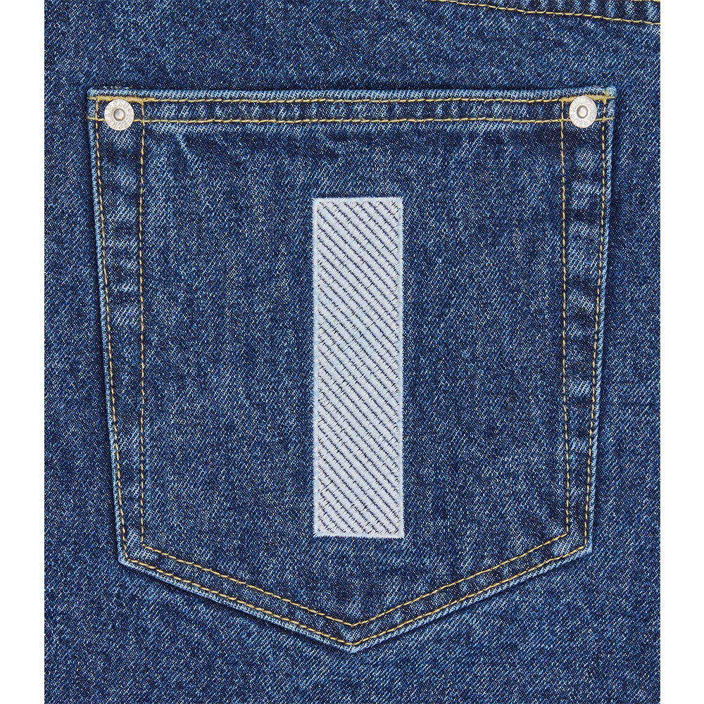 ICECREAM Pantaloncini Denim Shorts Running Dog Triple Scoop Mid Wash Blue 