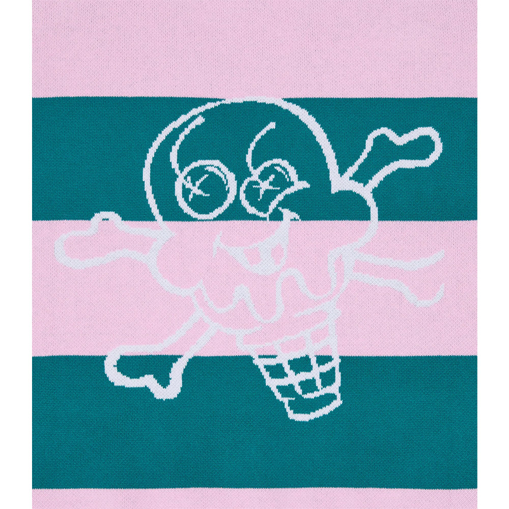 ICECREAM Cardigan Knitted Striped Cones & Bones