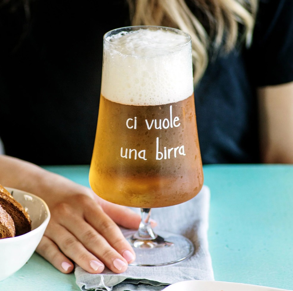 Set 2 Calici Ci Vuole Una Birra
