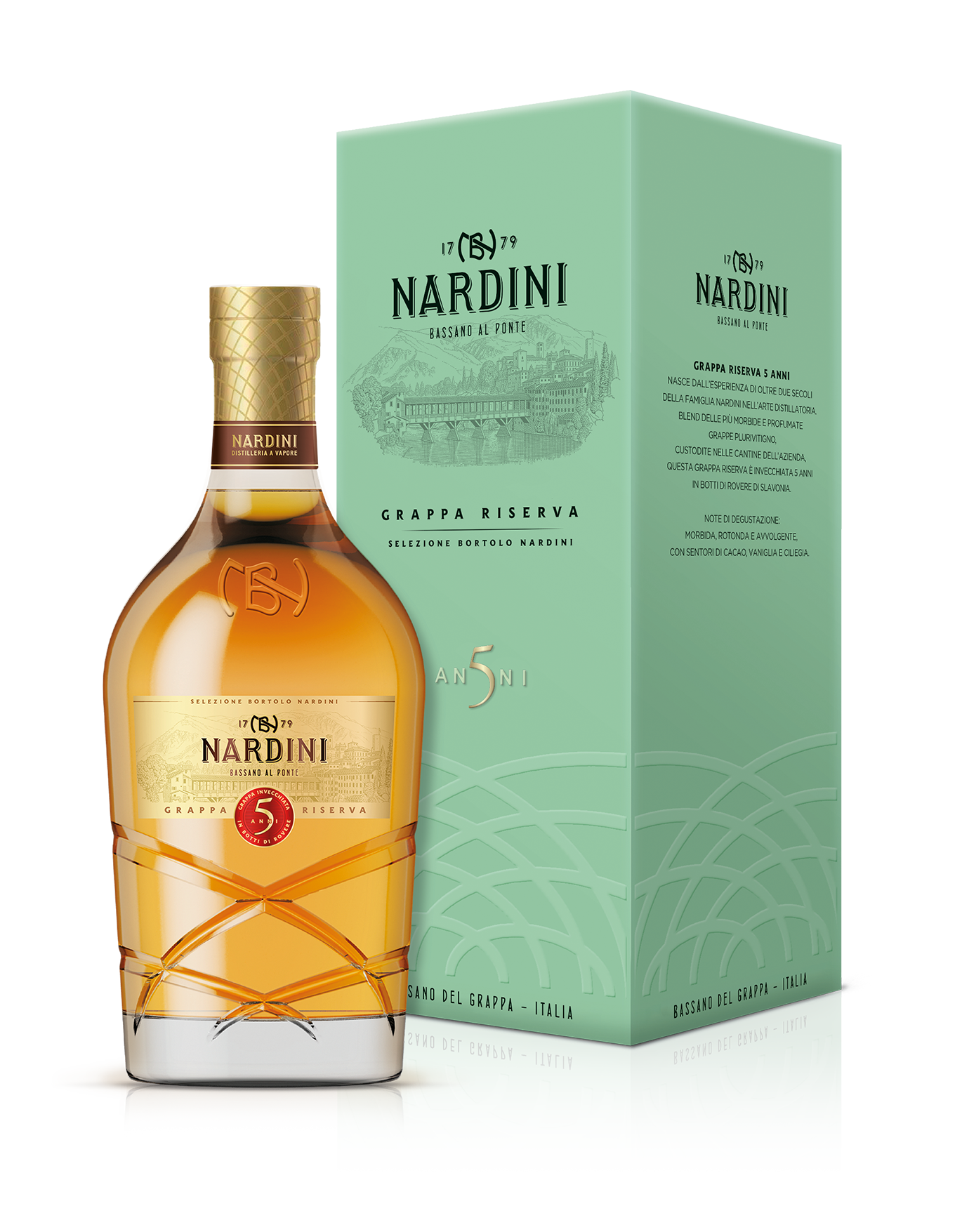 Grappa Riserva 5 anni Selezione Bortolo Nardini box