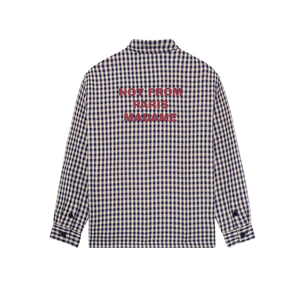 DRÔLE DE MONSIEUR Giacca  Overshirt Check With Slogan