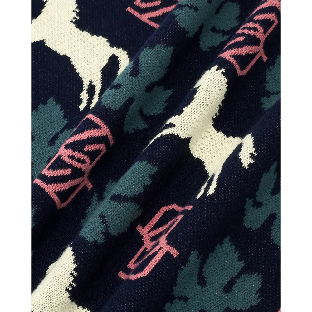 DRÔLE DE MONSIEUR Polo Knit Horse Monogram Navy 