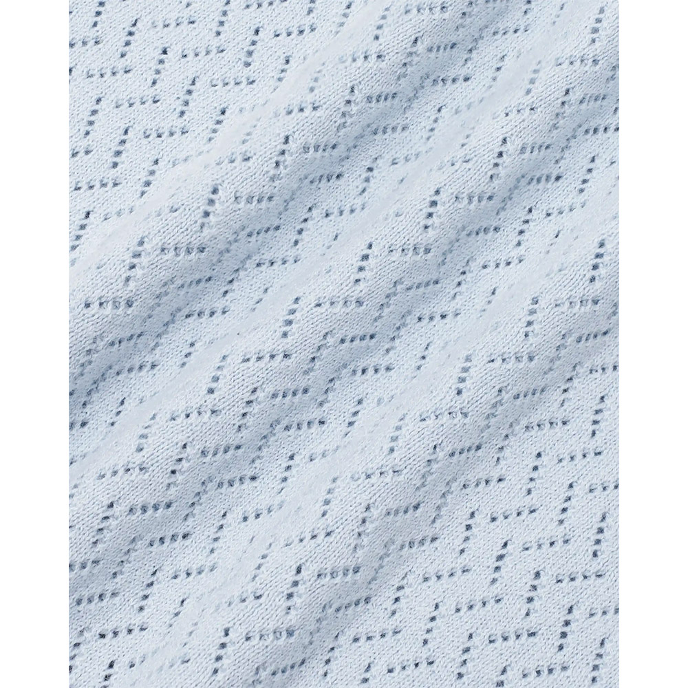 DRÔLE DE MONSIEUR Polo Knit Openwork D Mirror Blue 