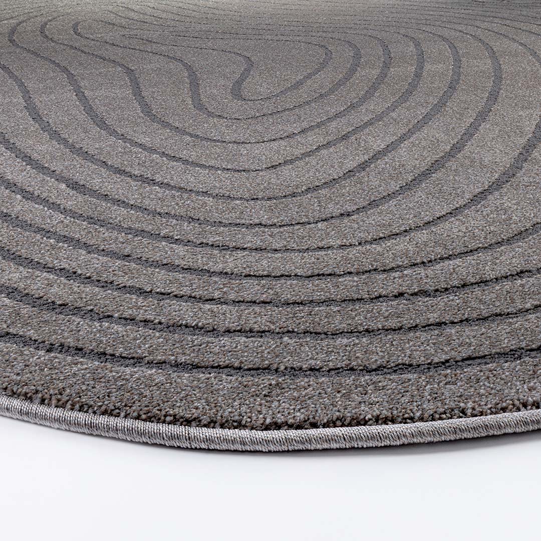 Tappeto CORTINA STONE TAUPE: Design Organico per Soggiorni e Salotti Moderni