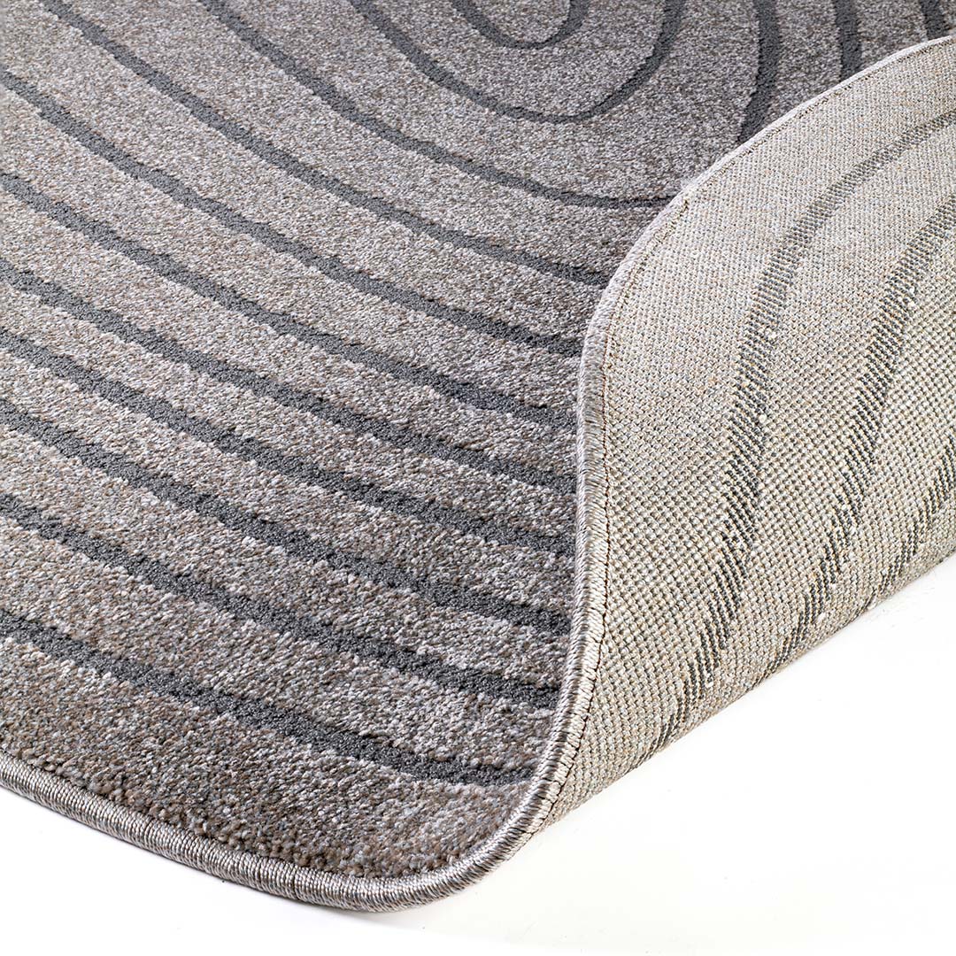 Tappeto CORTINA STONE TAUPE: Design Organico per Soggiorni e Salotti Moderni