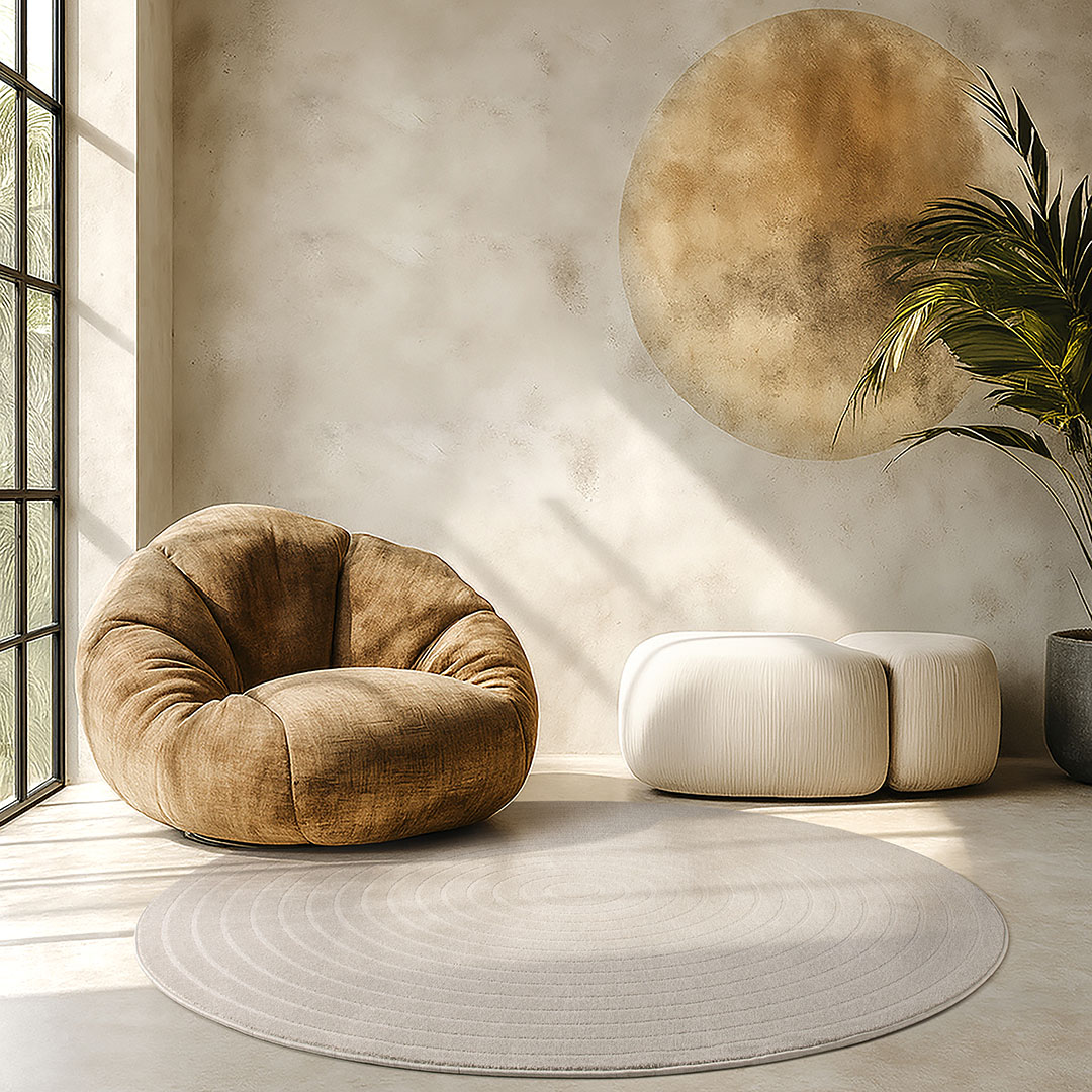 Tappeto CORTINA SFERA GREY – Geometria morbida per spazi moderni