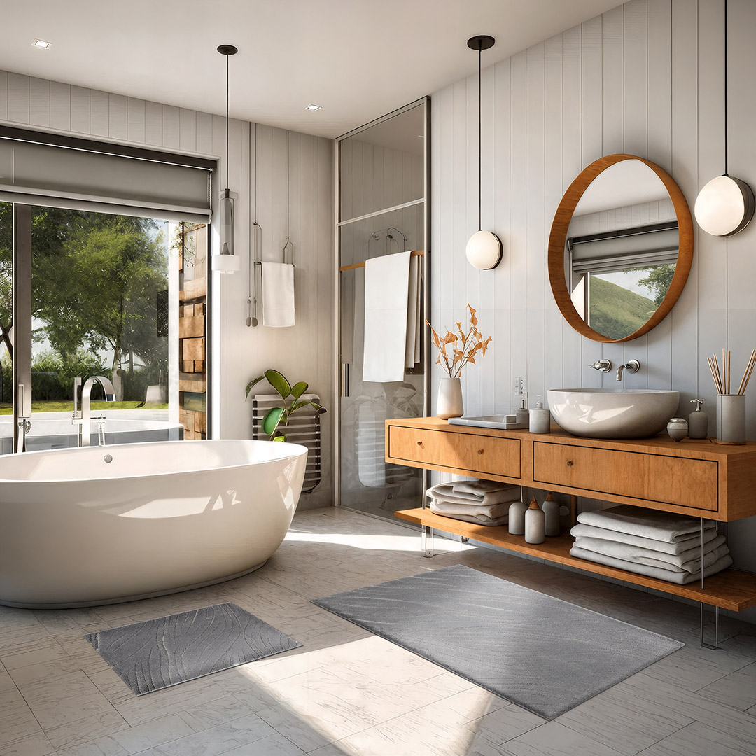 SPA GREY SET – Eleganza Minimal e Comfort Naturale per il Bagno