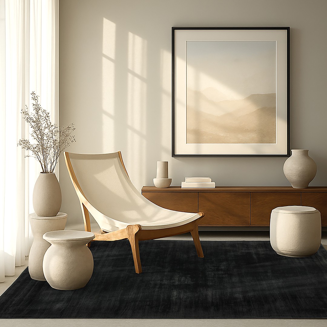 Tappeto Moderno TRENDY SHINY BLACK: Eleganza Assoluta per la Tua Casa
