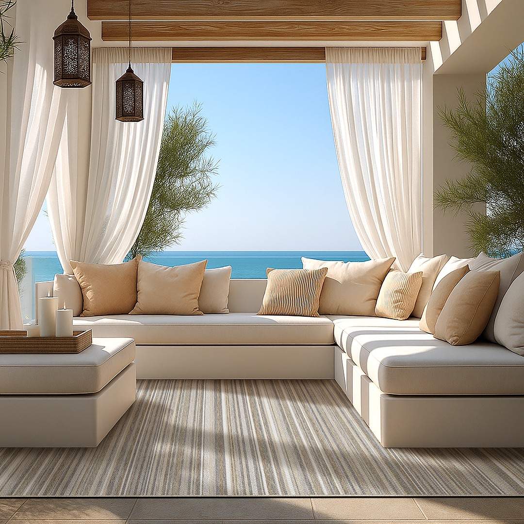 Tappeto BRIGHTON 51 TAUPE: Eleganza e Funzionalità per Interni ed Esterni
