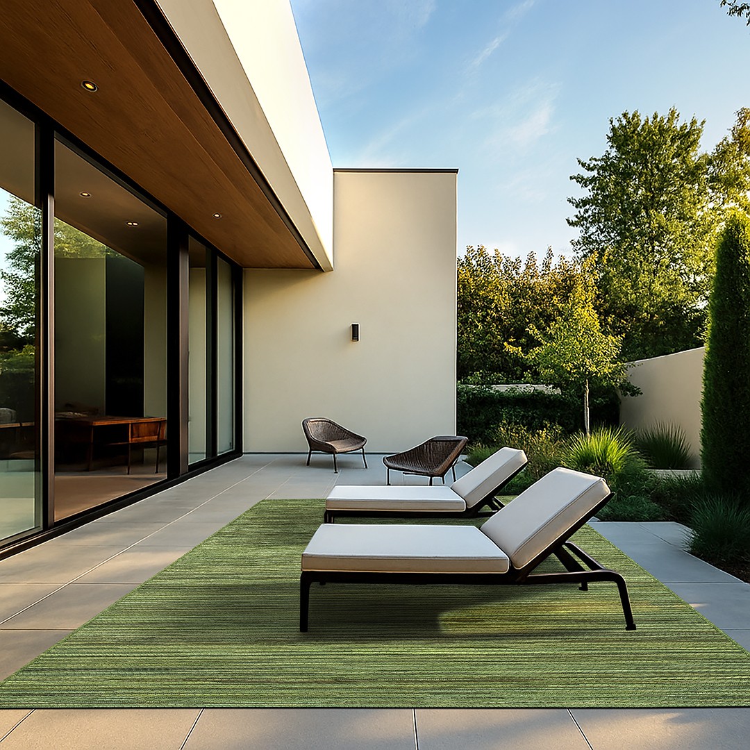 Tappeto BRIGHTON 122 GREEN: Stile Contemporaneo per Interni ed Esterni