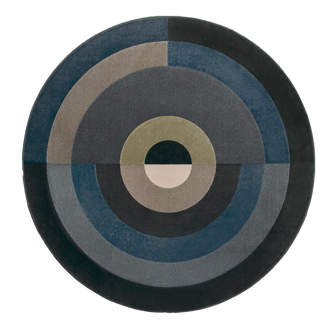VITTORIA 9780012/9232 – Contemporary Round Area Rug with Geometric Design