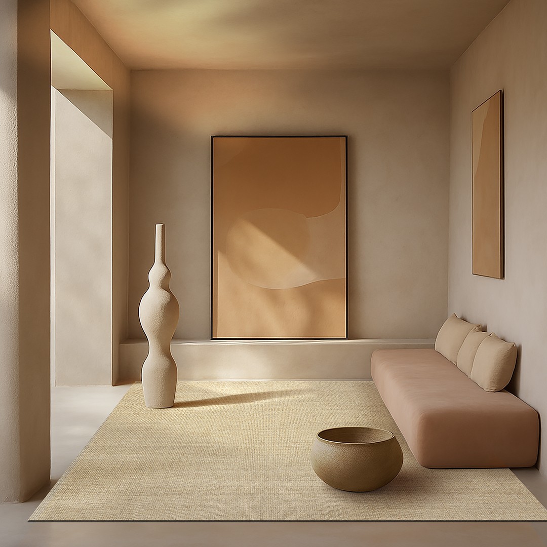 Tappeto TOGO AVORIO: Raffinatezza Naturale per Camera da Letto e Salotto Moderno