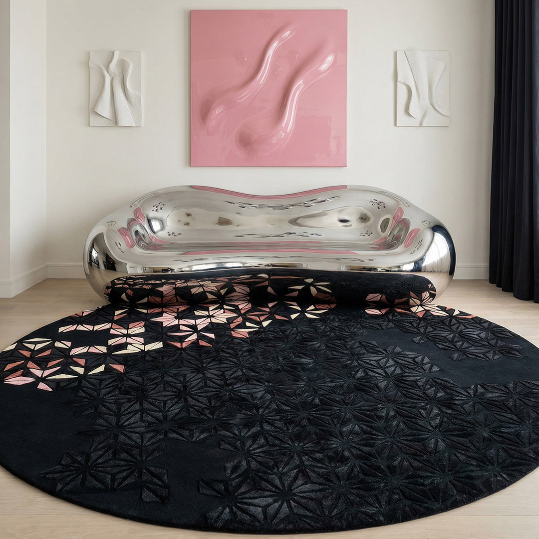 HARMONY BLACK – Eleganza Grafica e Comfort Raffinato per Ambienti Moderni