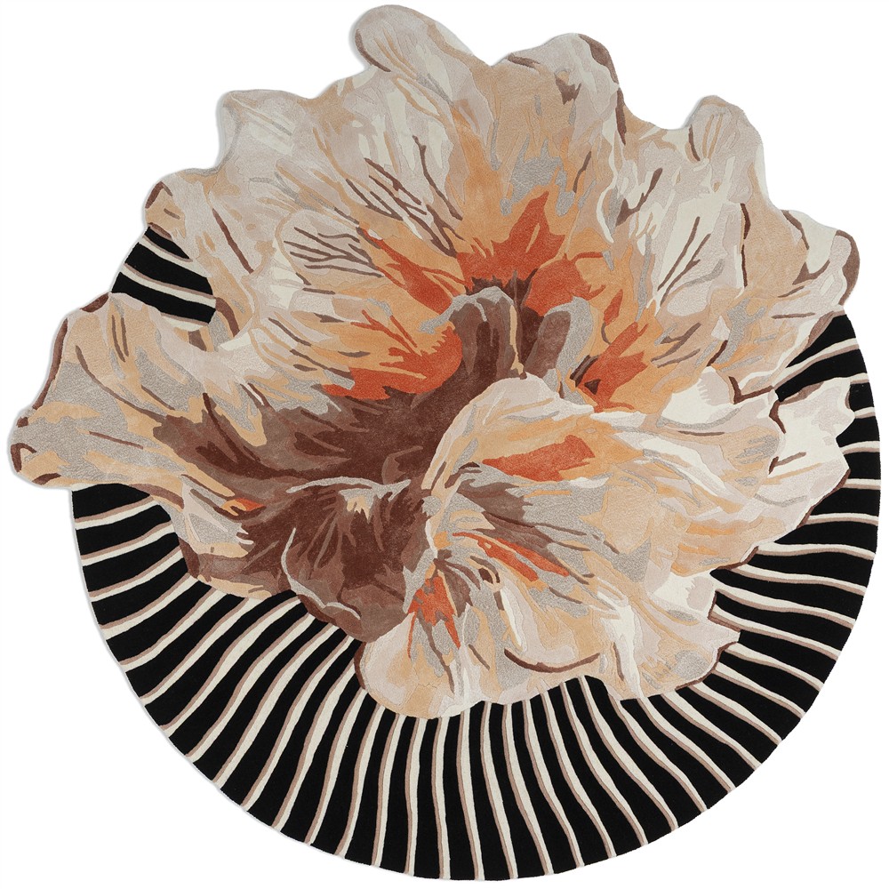 AMBER BLOOM – Tappeto di Design tra Arte Floreale e Comfort Naturale - Immagine principale