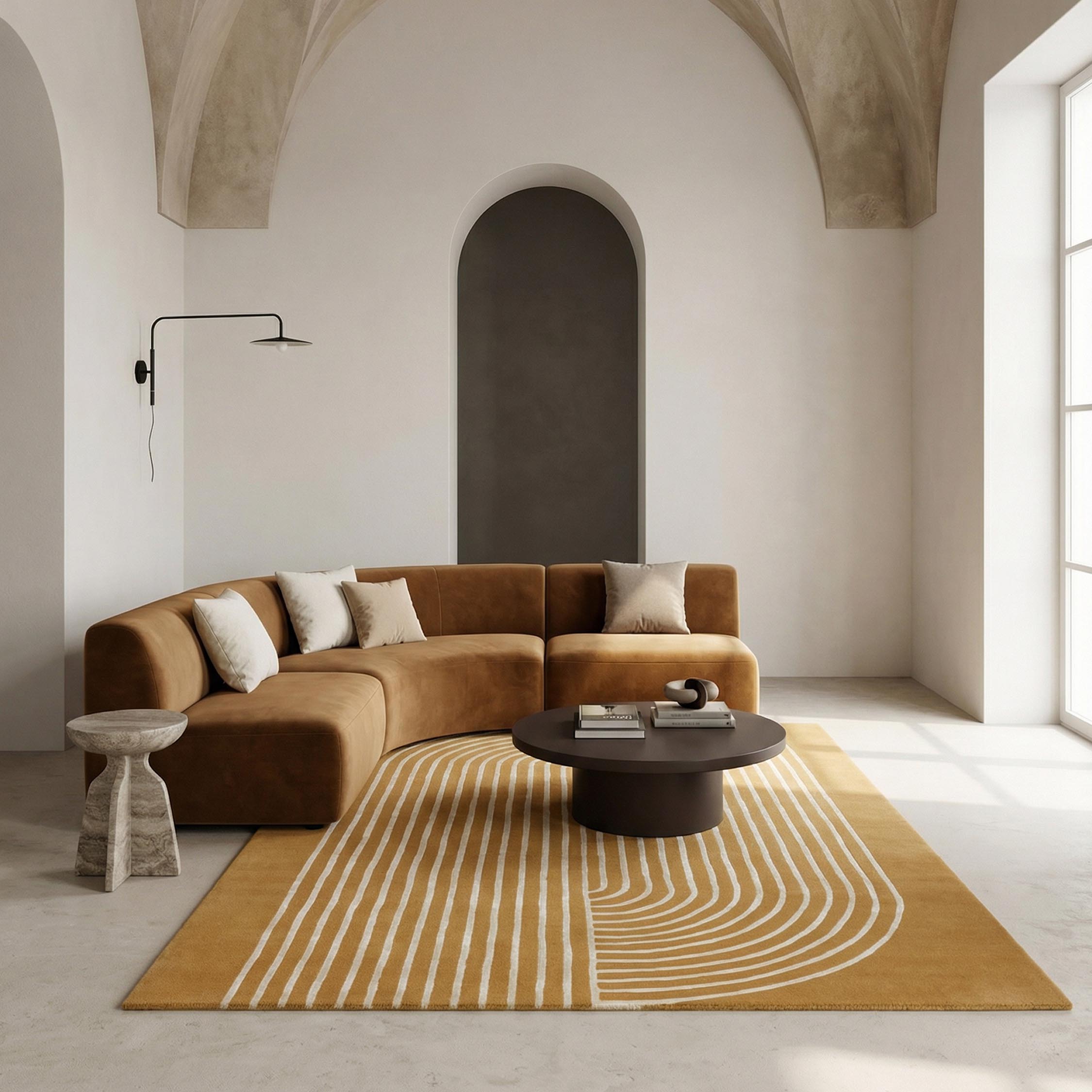 STRIPES GOLD – Dinamismo Contemporaneo e Comfort Raffinato per i Tuoi Spazi