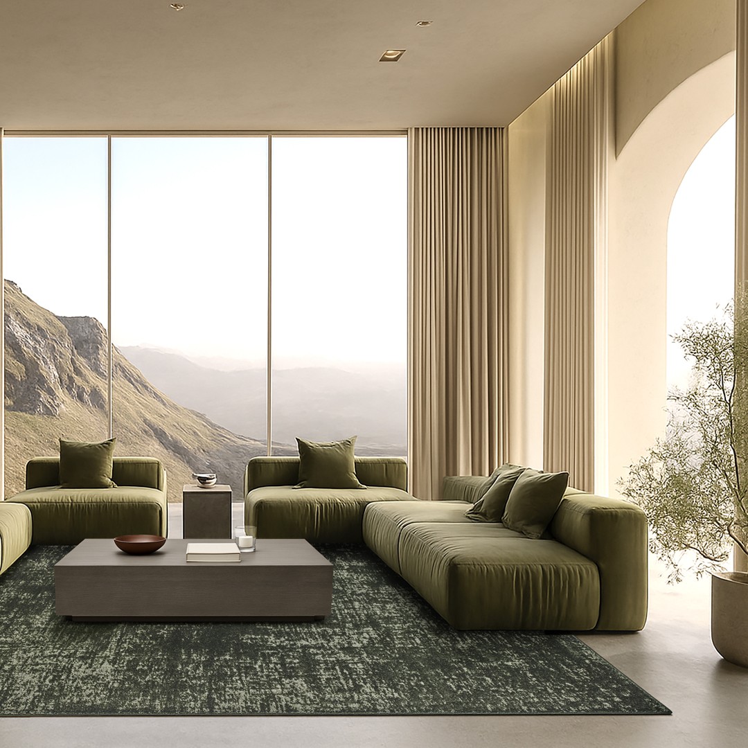 Tappeto VELLUTO VERDE BOSCO: Eleganza Naturale per la Tua Casa