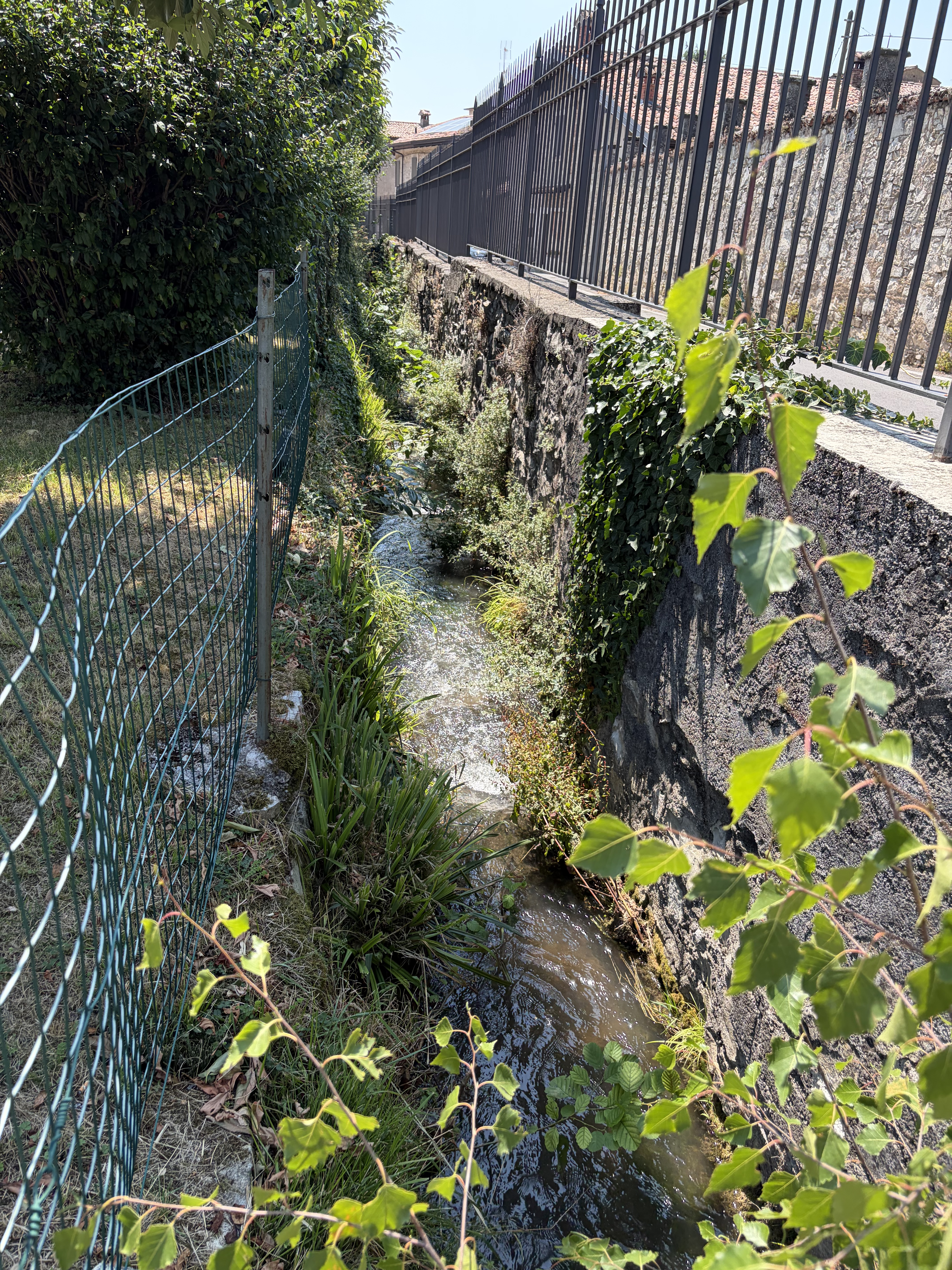 Torrente Molinara accanto ai vigneti della cantina Le Marchesine