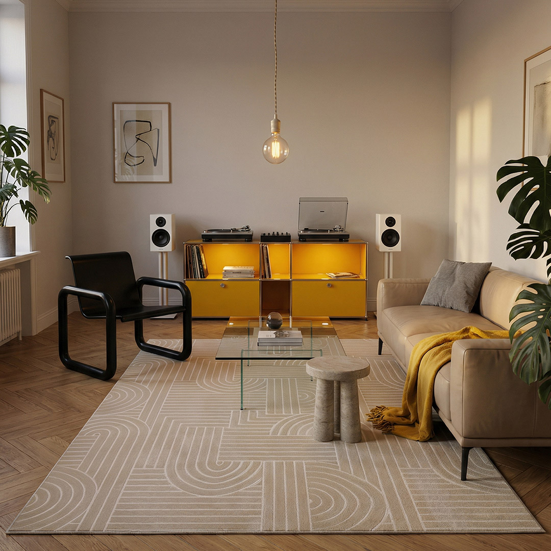 ELODIE THREE CREME – Design Geometrico e Luminosità Raffinata per Interni Moderni