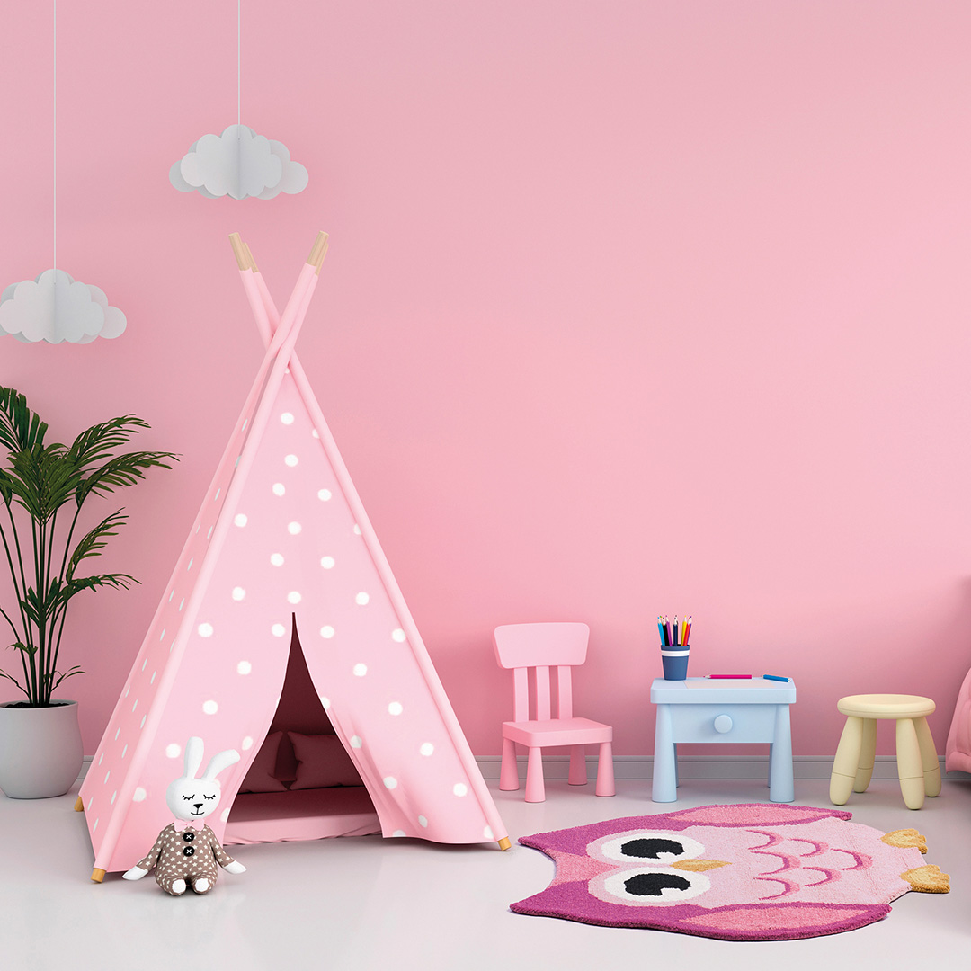 Teppich ANIMALS OWL PINK – Verspieltes Design für ein liebevolles Kinderzimmer