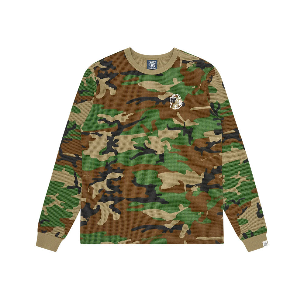 BILLIONAIRE BOYS CLUB Maglia Tee LS Camo Waffle 