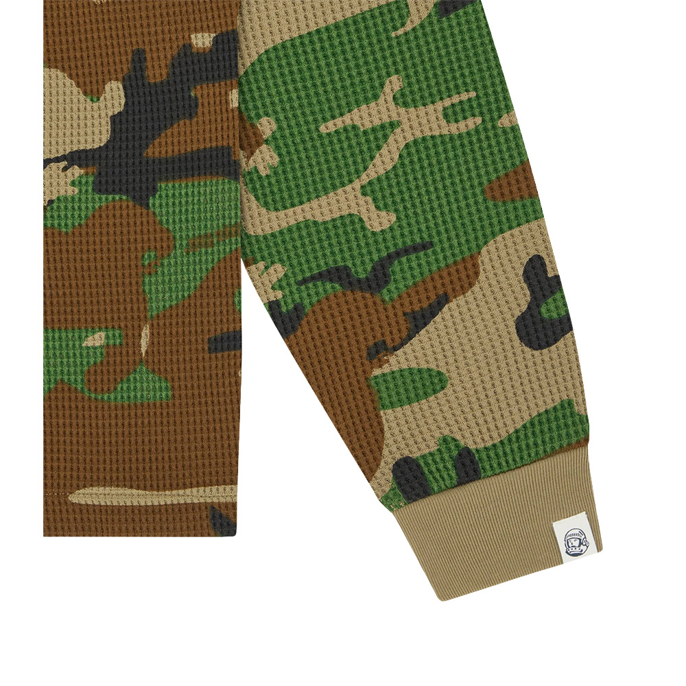 BILLIONAIRE BOYS CLUB Maglia Tee LS Camo Waffle 