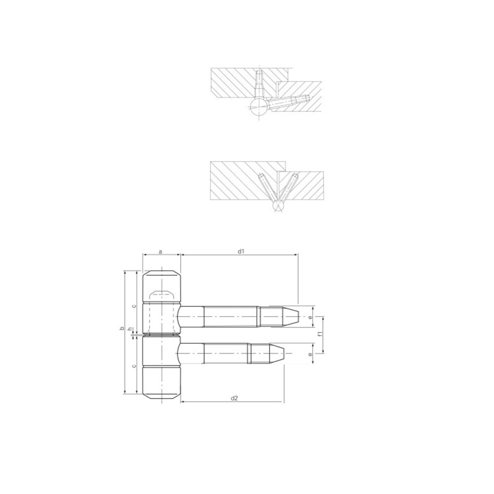 Cerniera standard D.16 bronzata per porte e finestre in legno