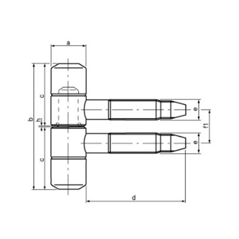 Cerniera Anuba SFS Ø 13 mm  Finitura Ottone Lucido