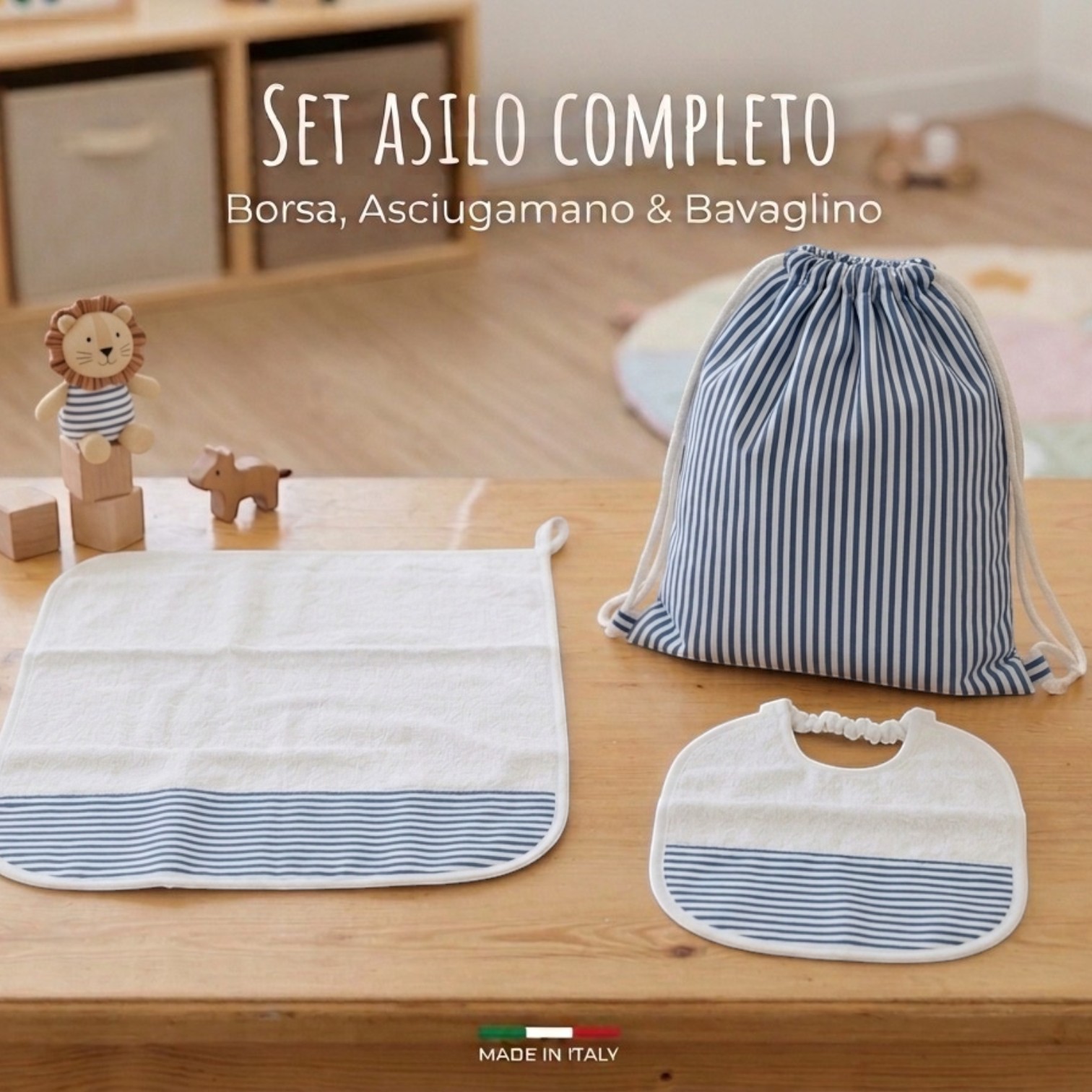 Set Asilo - Disegno Montecarlo Blu