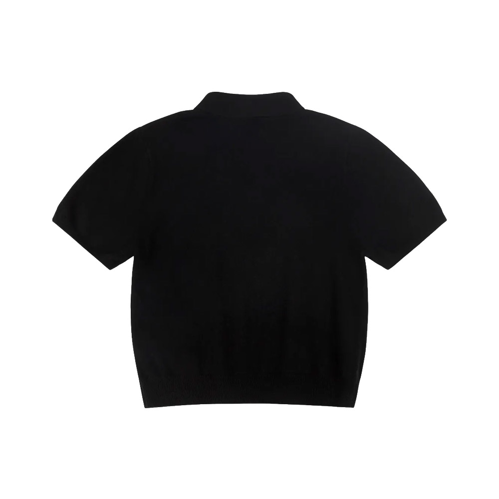 ENTIRE STUDIOS Polo Knit Short Sleeve Cashmere Black 