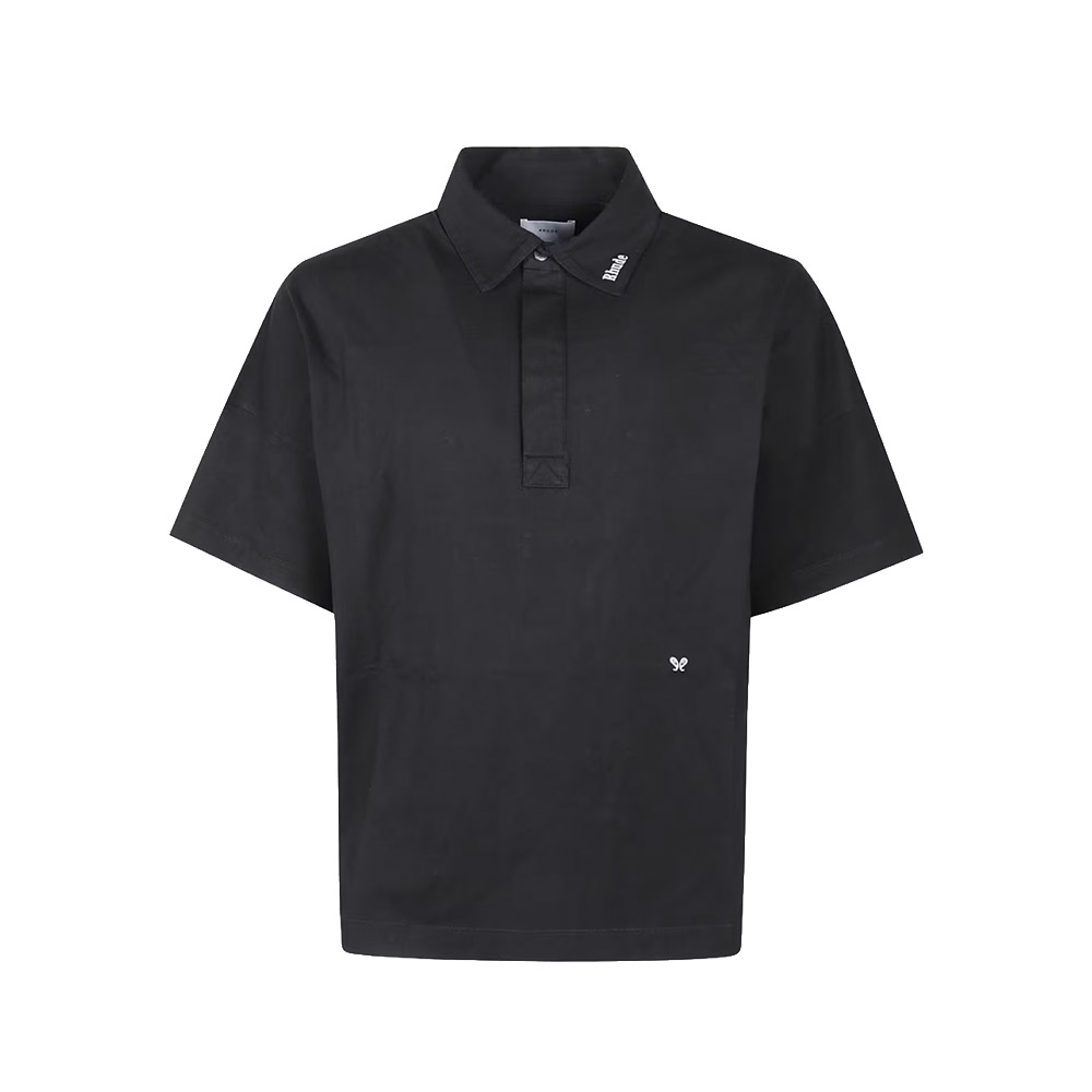 RHUDE Polo Relaxed Fit Black 