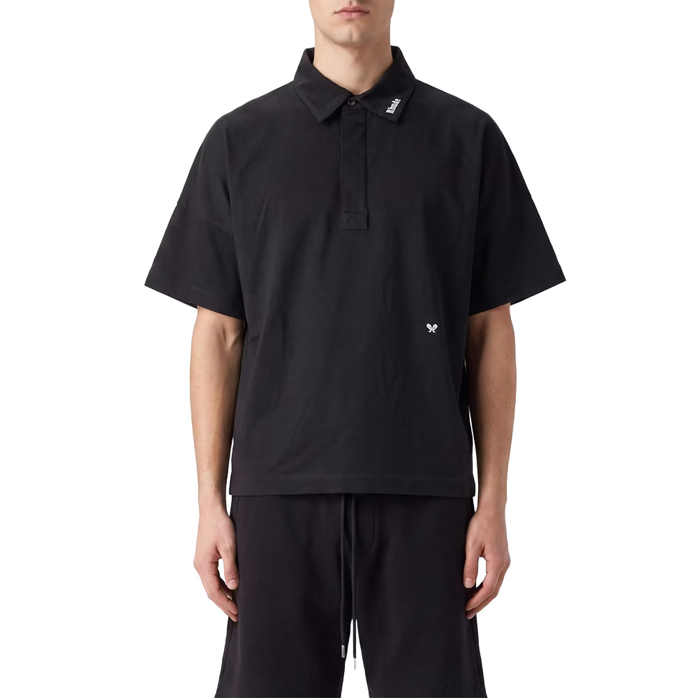 RHUDE Polo Relaxed Fit Black 