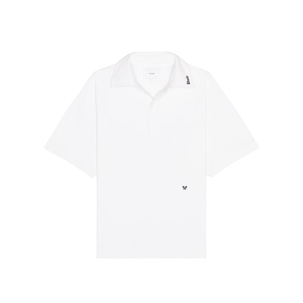 RHUDE Polo Relaxed Fit White 