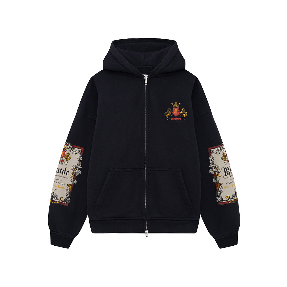 RHUDE Felpa Hoodie Zip Up Bordeaux Reserve 
