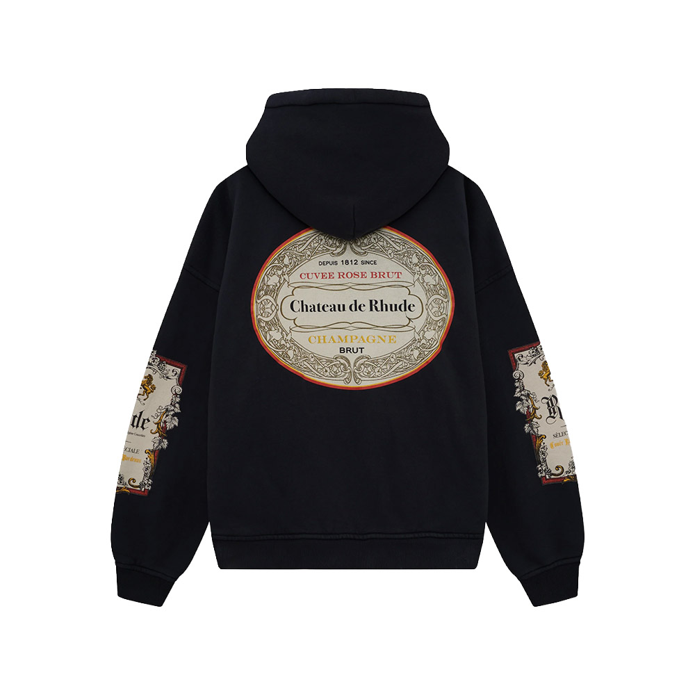RHUDE Felpa Hoodie Zip Up Bordeaux Reserve 