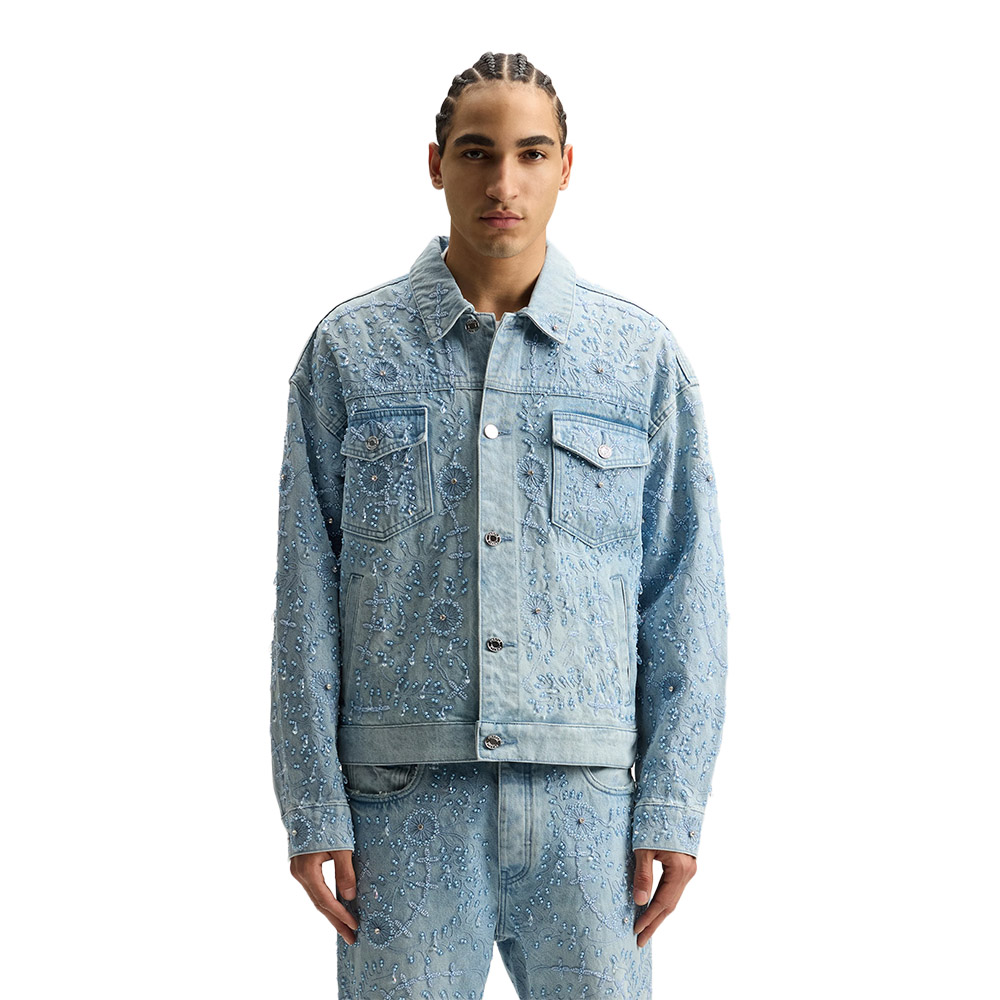 PURPLE Giacca Trucker Jacket Embellished 