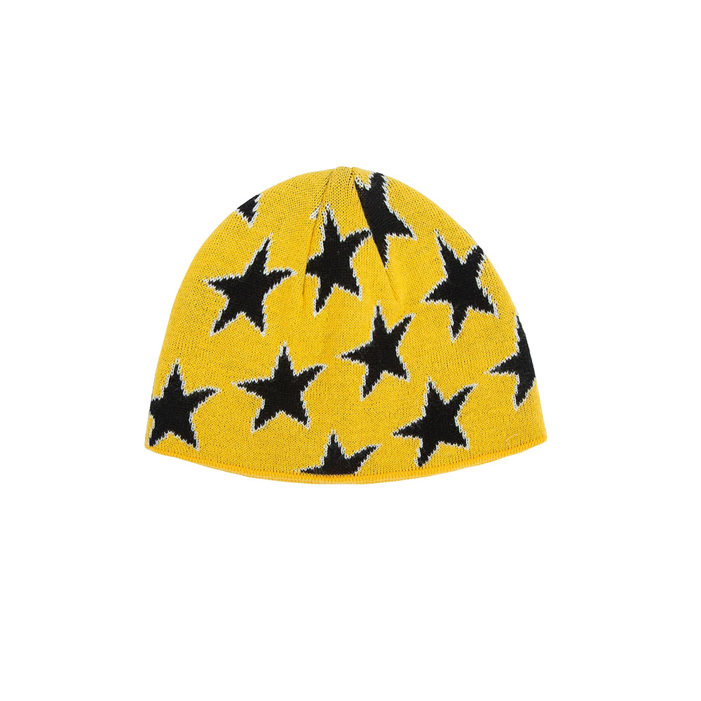 TWOJEYS Cappello Beanie All Over Stars Yellow 
