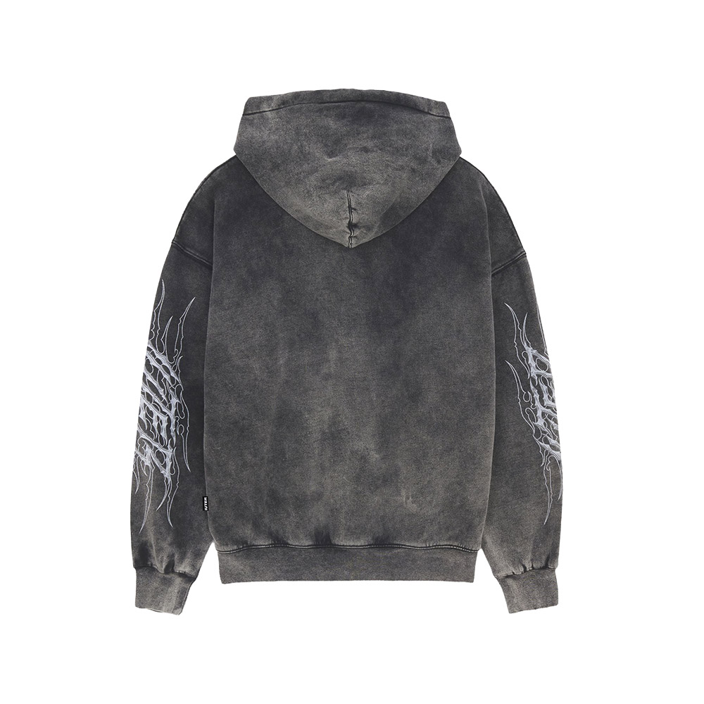 IUTER Felpa Cappuccio Zip Hoodei Tribal Marble Black 
