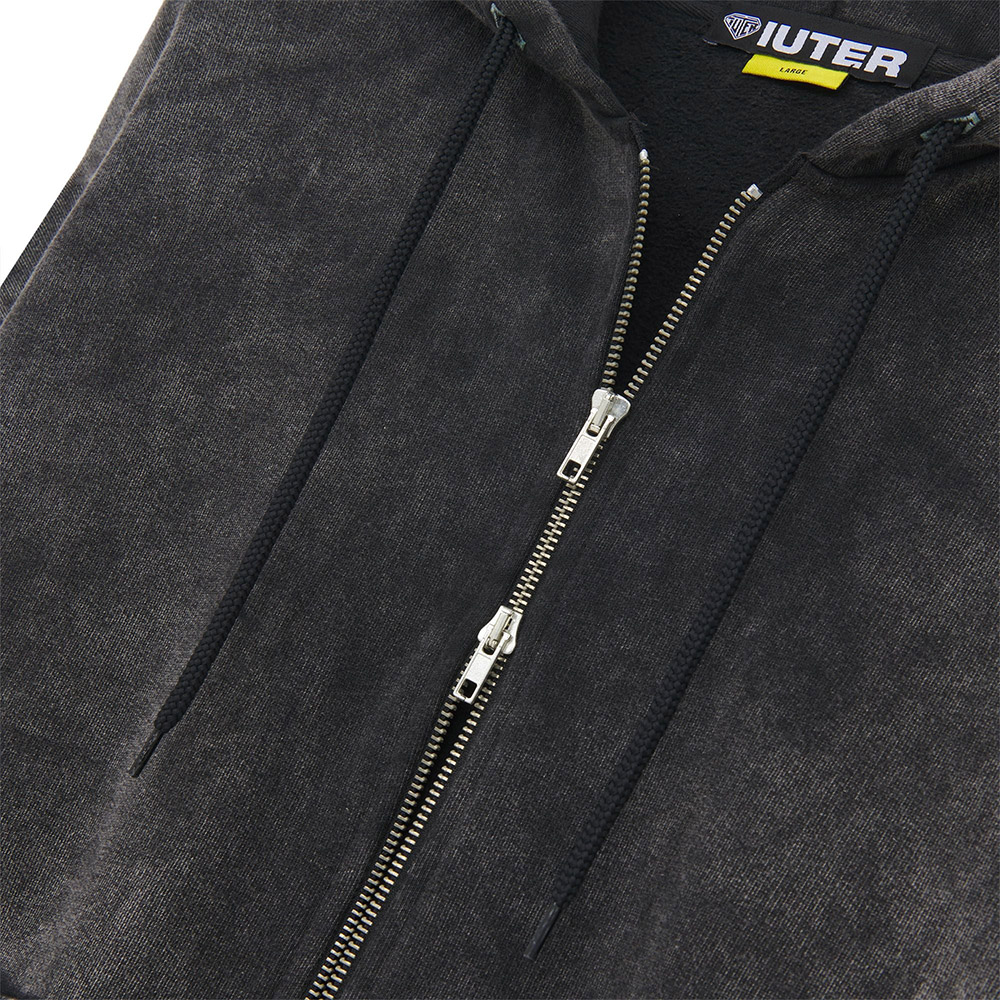 IUTER Felpa Cappuccio Zip Hoodei Tribal Marble Black 