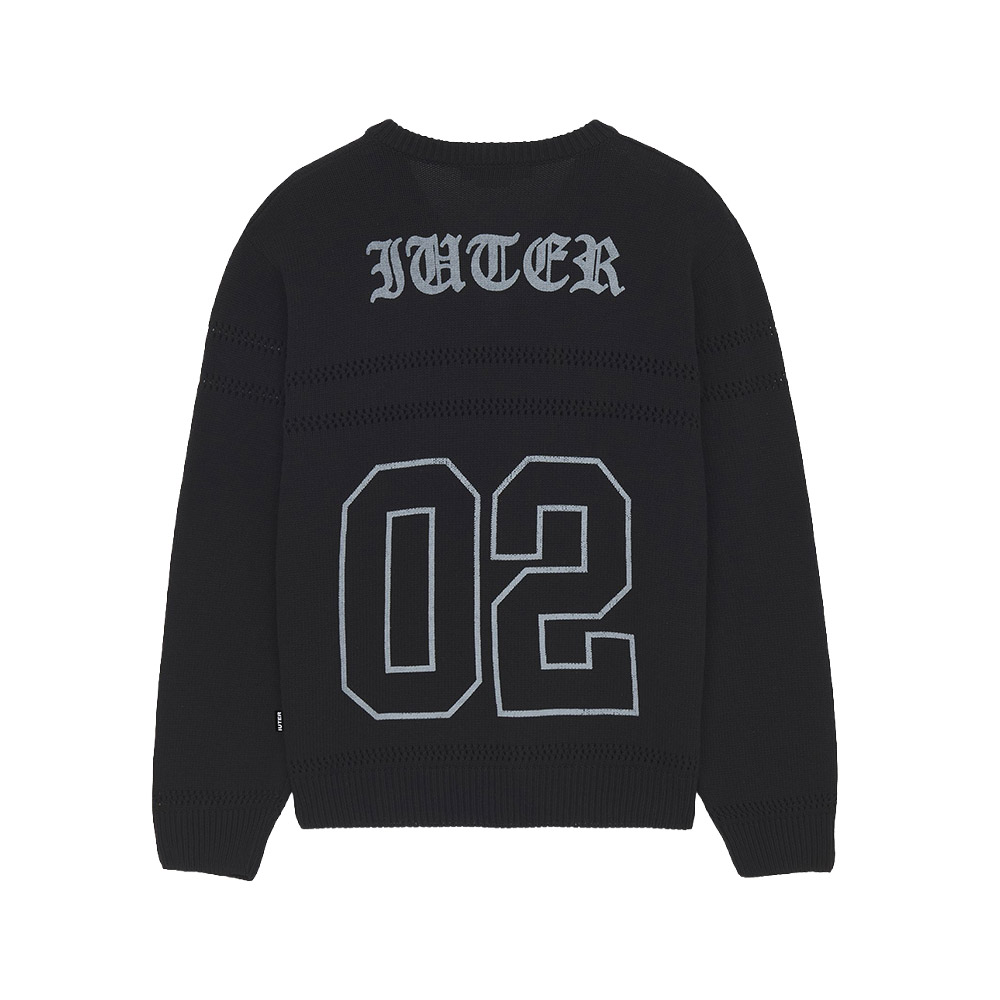 IUTER Maglione Sweater Stars Football Black 
