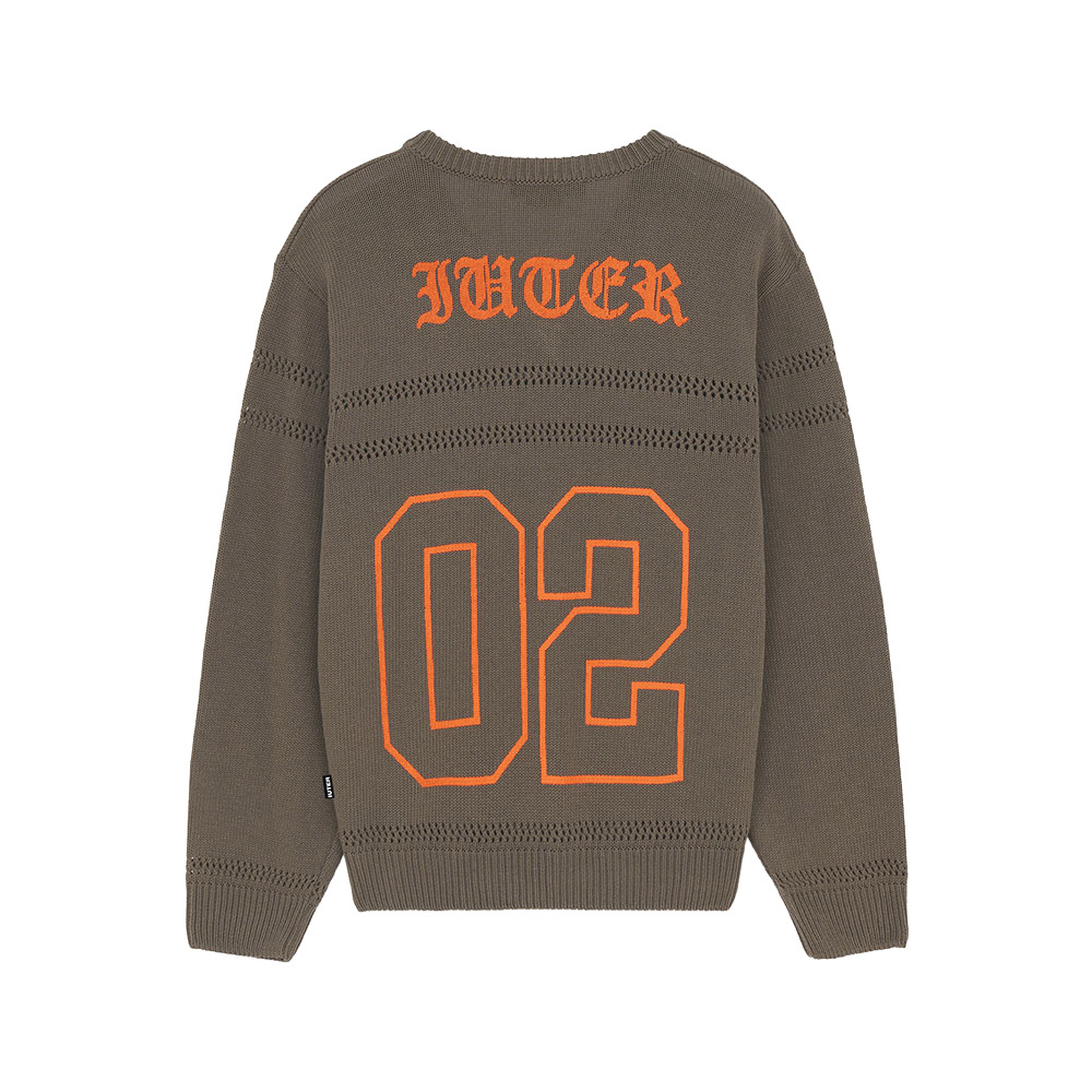 IUTER Maglione Sweater Stars Football Brown