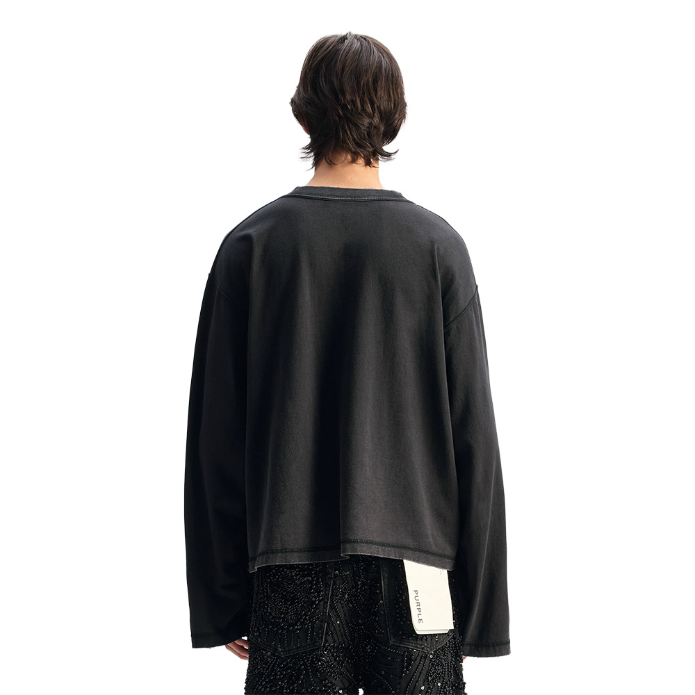 PURPLE Maglia Long Sleeve Half and Half Wide